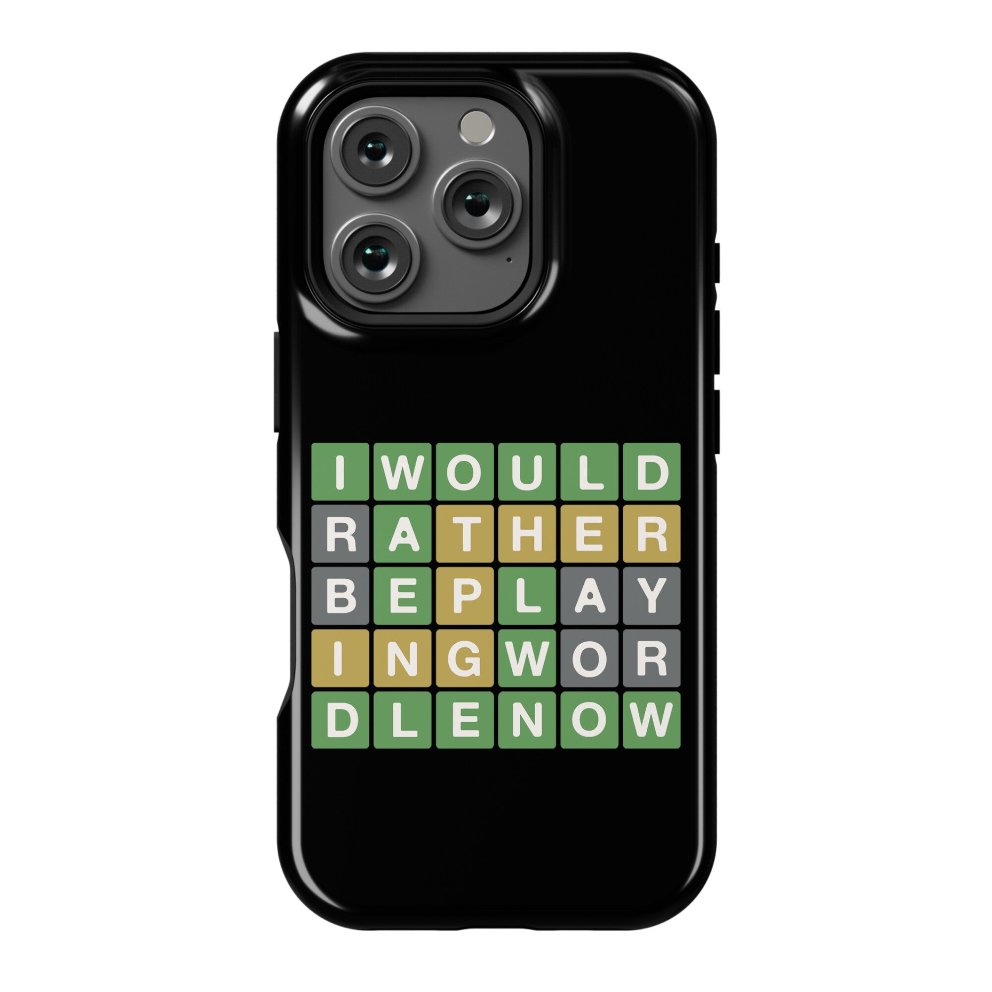 I Would Rather Be Playing Wordle Now Parody Phone Case